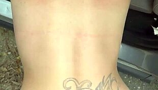 streetwalker grinds dick reverse cowgirl in truck takes intense standing fuck huge ass cum