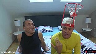 Thick Football Fans Threesome Big Cock Stepson Ride