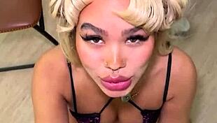 hey, watch blonde bombshell luna luxe stroke and suck that huge cock babe