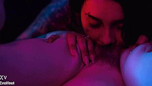 acidalia's first steamy foot worship with latina lesbian licks