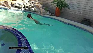 helenaprice plays slutty mermaid slurping big black cock outdoors before swallowing cum in halloween roleplay.