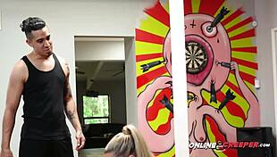 trainer chokes on bruno's rough monster cock