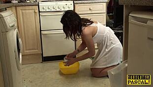 Rough Face Fucking Spanking Humiliates Tattoo Euro Sub Into Cum Swallow