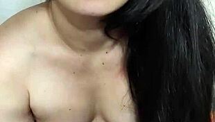 roommate sneaks creampie into latina's hairy wet pussy