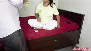 Stepsister Gives Oiled Massage on Brothers Dick After Innocent Bedroom Fuck Session