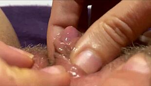Extreme Closeup of Big Clit Swelling During Oral Orgasm Explosion