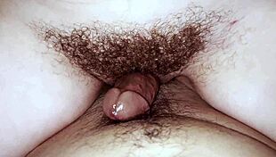 creampie risk with her riding cowgirl close up pussy view