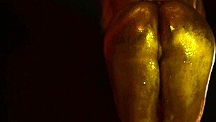 Nastya Vdovik flaunts golden big ass thong panties nasty