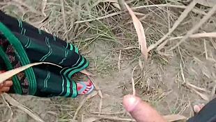 Desi village girl pisses publicly in indian outdoor toilet