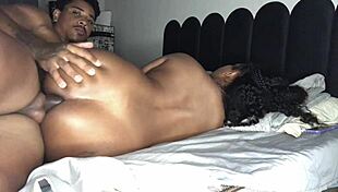 Intense anal fuck curvy brazilian girlfriend big ass creampie bedroom finish