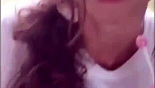 Cute coed teases with lollipop on public train ride