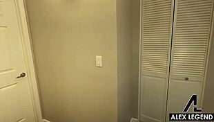 lily labeau caught stroking her hairy pussy by stepbro alex legend before pounding her