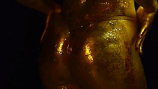 Nastya Vdovik flaunts golden big ass thong panties nasty