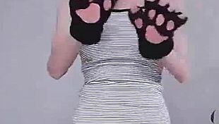 Korean teen solo teases her natural body sensually