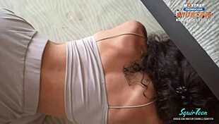 damn this skinny latina's narrow ass trapped under sofa needs rough hotel cock help