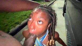 Married trucker wife turns truck stop slut sucking dick in parking lot like a pro lizard