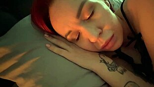 stepmom and stepson share the hotel bed but his viagra pill leads to rough deepthroat pussy pounding and taboo creampie