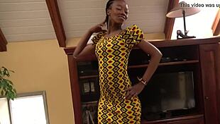 Dark ebony bombshell takes interracial facial in hardcore casting