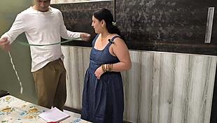 mala randi bends over bed for tailor's deepthroat doggystyle pounding no charge