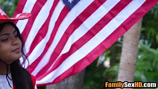 Stepdad and stepbrother, double team slutty Khloe Kapri now?