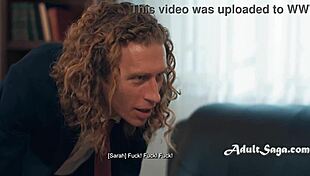 wife dives into steamy office adultery with chubby boss while husband watches