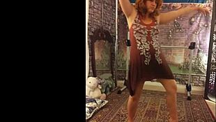 hotwife steffi dances teasing then spreads homemade redhead milf cunt wide open