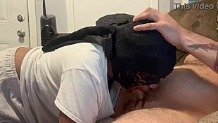 Watch her gag on that cock then rim his ass covered in chocolate syrup during wild interracial facefuck!