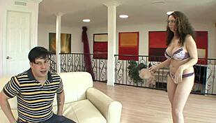 kiki daire teases with handjob before he unloads on her