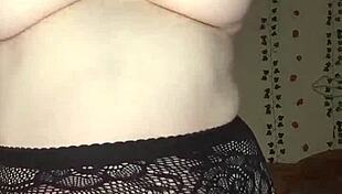 busty goth strips teasingly to squirting climax