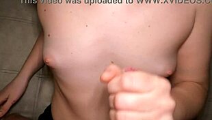 my classmate drains balls with deepthroat handjob pov short