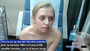 Dr Tampa's Ava Siren Spreads Pussy In First Gyno Exam Gaping BTS!