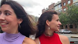 Slutty neighbors, you cute faces need our hot cum for that public walk, ready to flash and kneel?