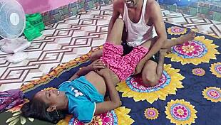 Popy Khatun's sultry village allure draws Hanif and Manik into steamy home threesome