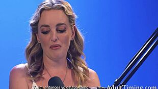 Charlie Forde interviews then masturbates solo intensely