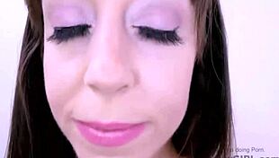 curious cutie auditions on sofa as daddy interviews her intimately before the big reveal