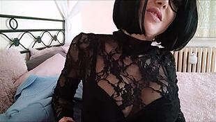 Stepmom shakes her huge ass and big tits flashing nipples to tease like a total exhibitionist slut