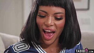 game day turns steamy with three shemales entangled intimately