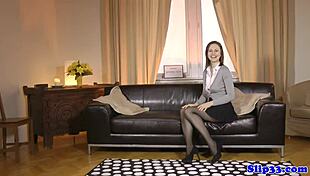 this british teen bends over for an old man's thick cock pounding her tight hole