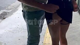 Casada safada bent over doggystyle creampie in front of corno husband public motel arrombada buceta red