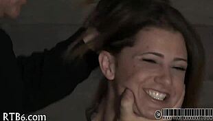 HUNG UP HOTTIE GETS PUNISHED HARD IN THE GARAGE!