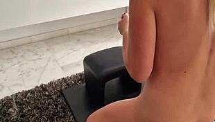 Wife Moans on Sybian Sex Machine While Fingering Her Shaved Pussy Riding Hard