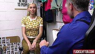 Kay Lovely Caught Stealing Bottle, Now Bent Over for Big Cock Penalty!