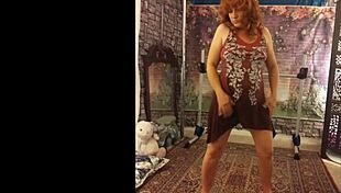 hotwife steffi dances teasing then spreads homemade redhead milf cunt wide open