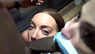 Two Masked Big Ass Whores Deepthroat Suck Cocks Social Distancing Style