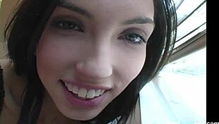 Gorgeous brunette teen slut whispers dirty jerk off instructions just for you!