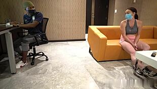 Two Masked Big Ass Whores Deepthroat Suck Cocks Social Distancing Style