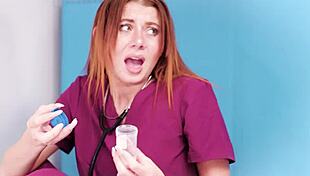 Purgatoryx stella luxx in scrubs rides doctor dick cowgirl to cum