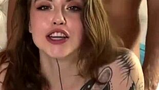 backstage with tattoo model: ready for my tight anal pounding?