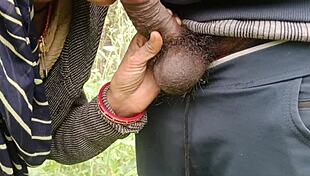 i love slapping my huge tits outdoors in the grass field