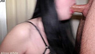 DROOLING DEEPTHROAT CLOSE-UP NO HANDS GAGS ON HUGE COCK